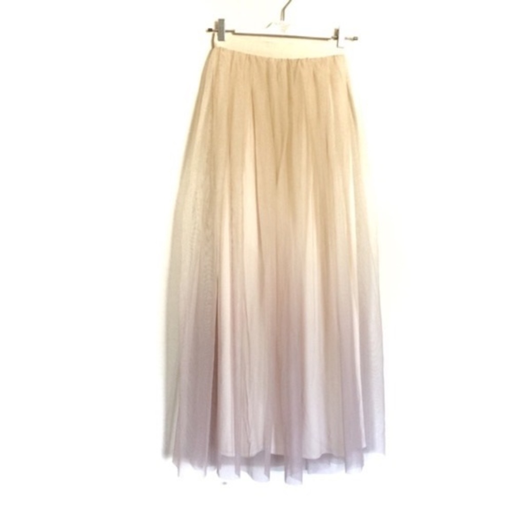 LC LAUREN CONRAD RUNWAY OMBRE TULLE MAXI SKIRT